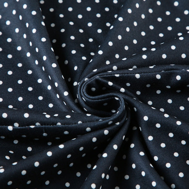Sleeveless Polka Dot Mini Dress with Fitted Waist