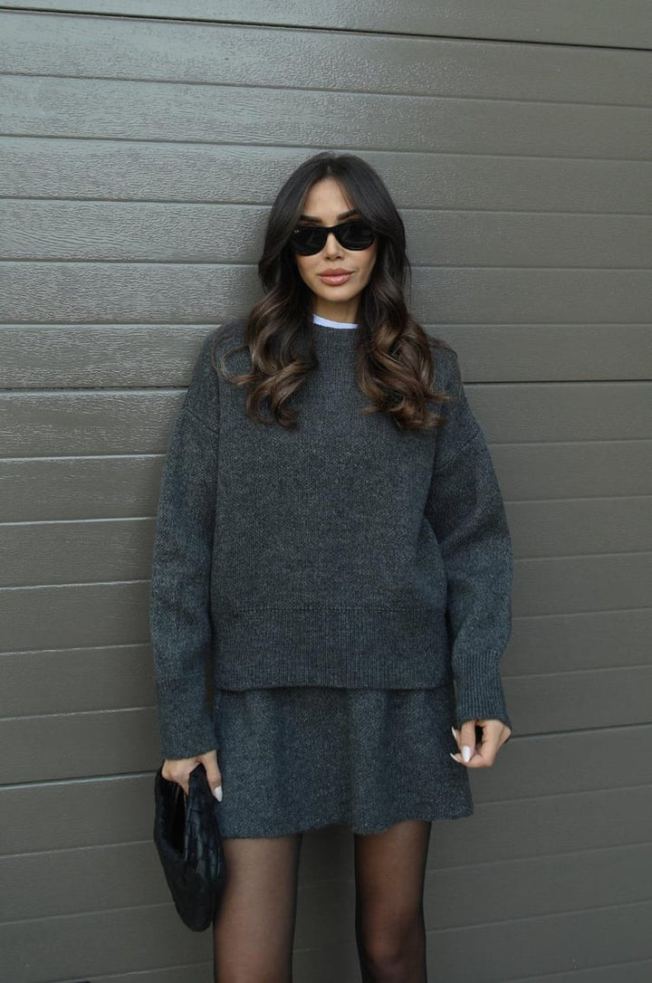 Clara | Women’s Spring Sweater Mini Skirt Set