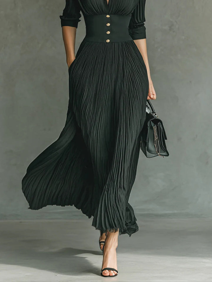 Women’s Dress | Lapel Neckline Maxi