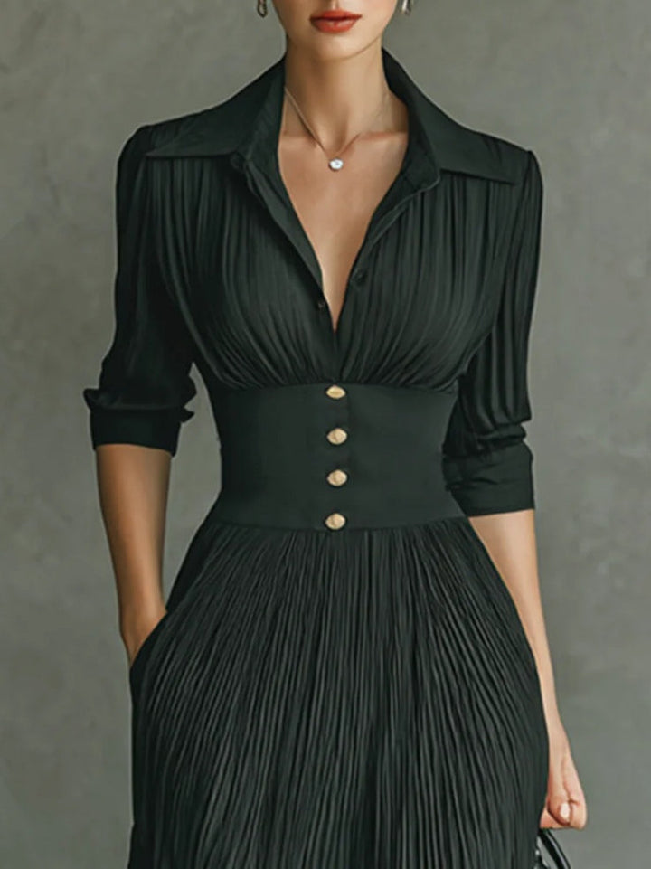 Women’s Dress | Lapel Neckline Maxi