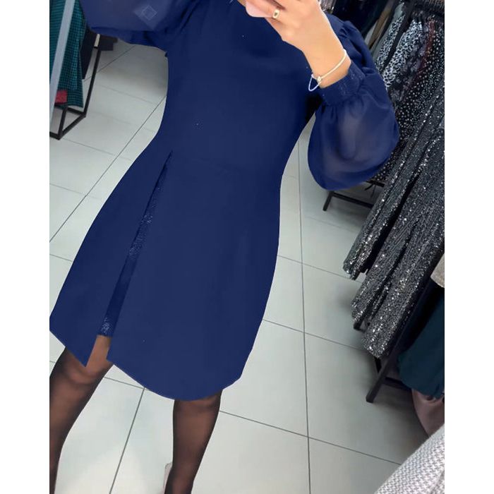 Women's Dress | Puff Sleeves with Gathered Cuffs
