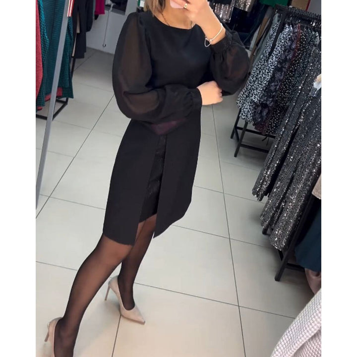 Women's Dress | Puff Sleeves with Gathered Cuffs