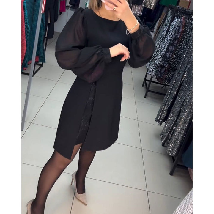 Women's Dress | Puff Sleeves with Gathered Cuffs