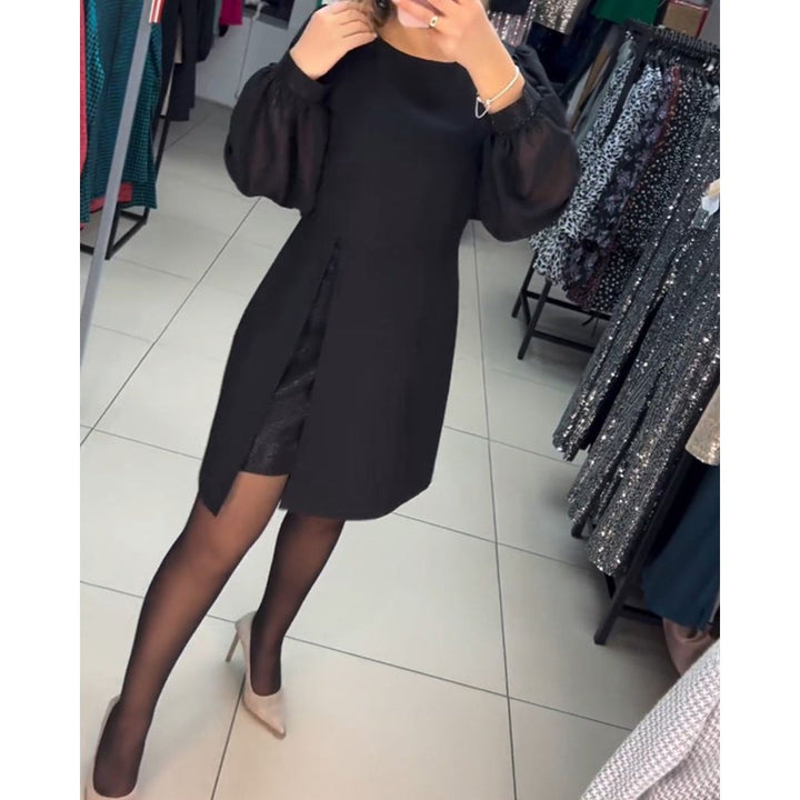 Women's Dress | Puff Sleeves with Gathered Cuffs