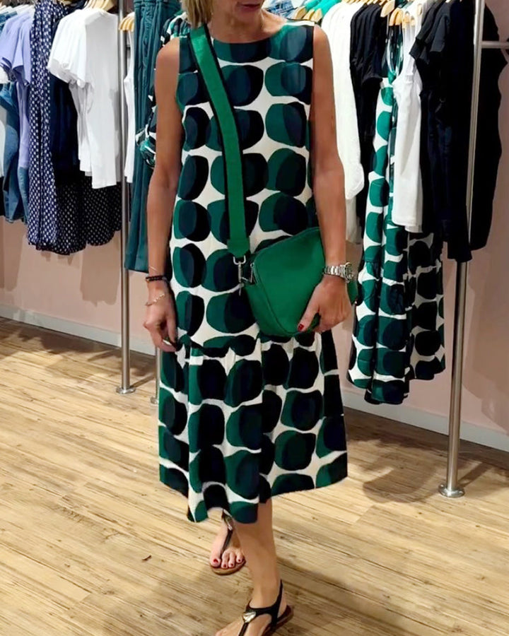 Sue Sleeveless Printed Dress