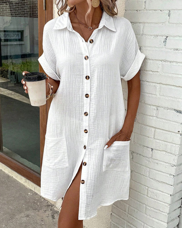 Women's Summer Dress | Collared Mini Silhouette