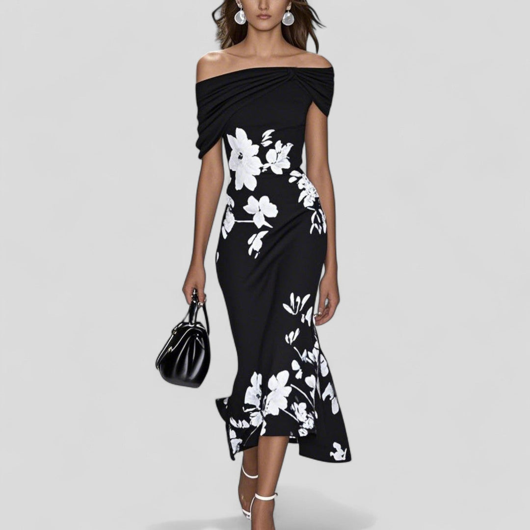 Lindsey | Elegant Midi Wedding Guest Dress