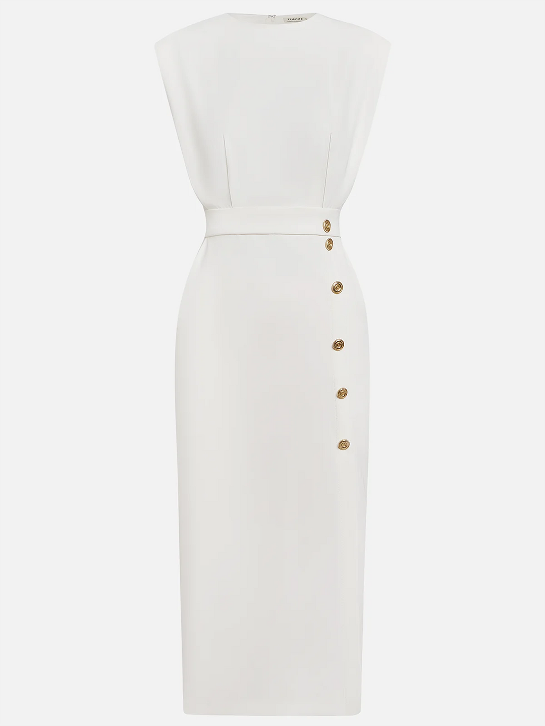 Women’s Dress | Side Button Sleeveless Midi