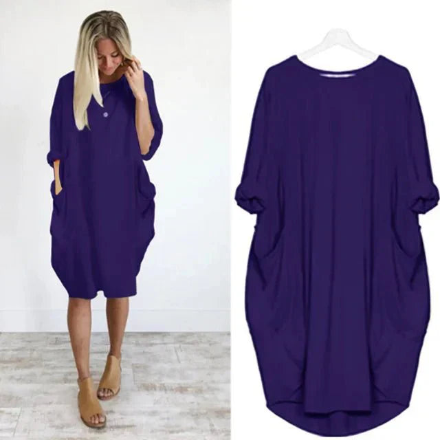 Women's Dress |  Loose Fit Oversized Pockets