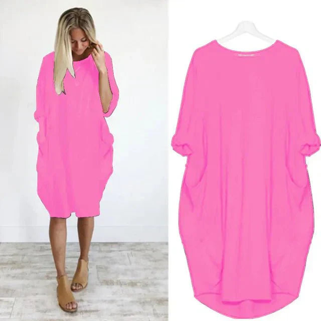 Women's Dress |  Loose Fit Oversized Pockets