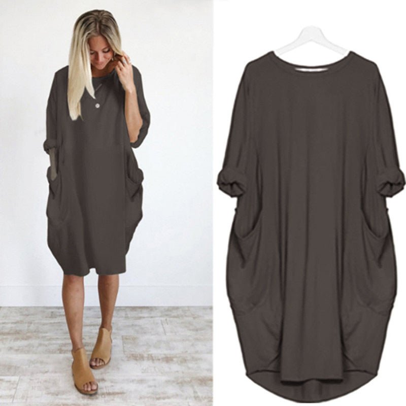 Women's Dress |  Loose Fit Oversized Pockets