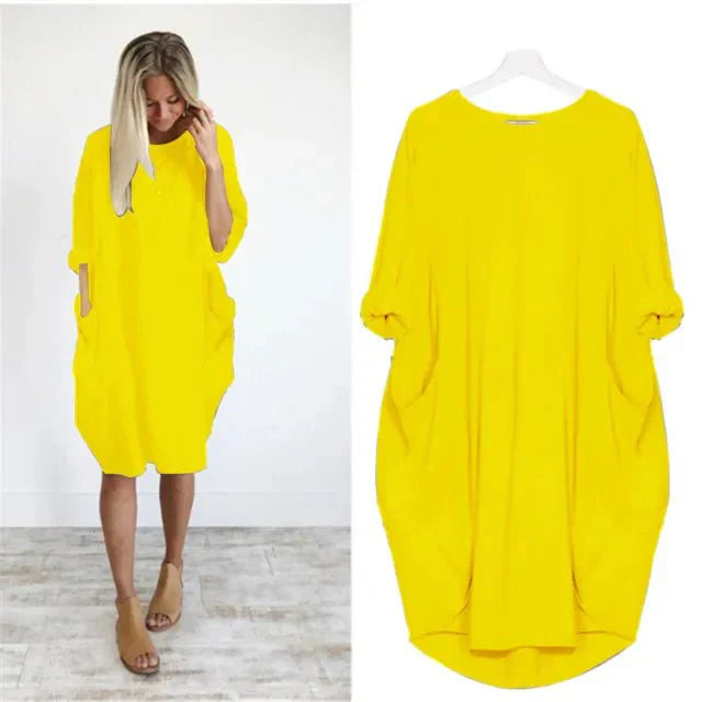 Women's Dress |  Loose Fit Oversized Pockets