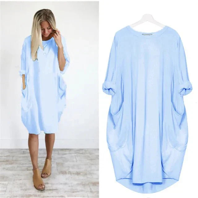 Women's Dress |  Loose Fit Oversized Pockets