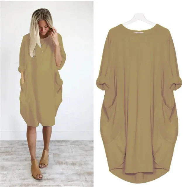 Women's Dress |  Loose Fit Oversized Pockets