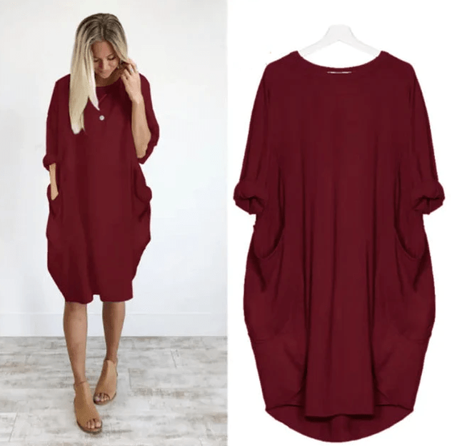 Women's Dress |  Loose Fit Oversized Pockets