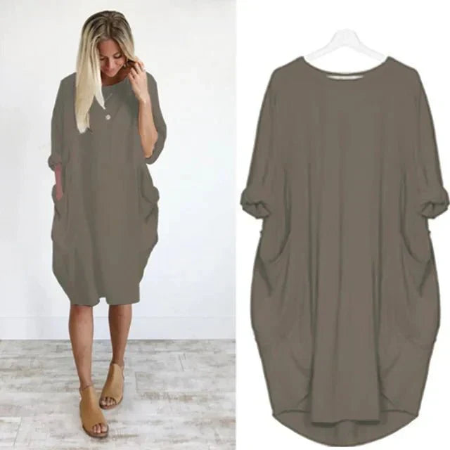 Women's Dress |  Loose Fit Oversized Pockets