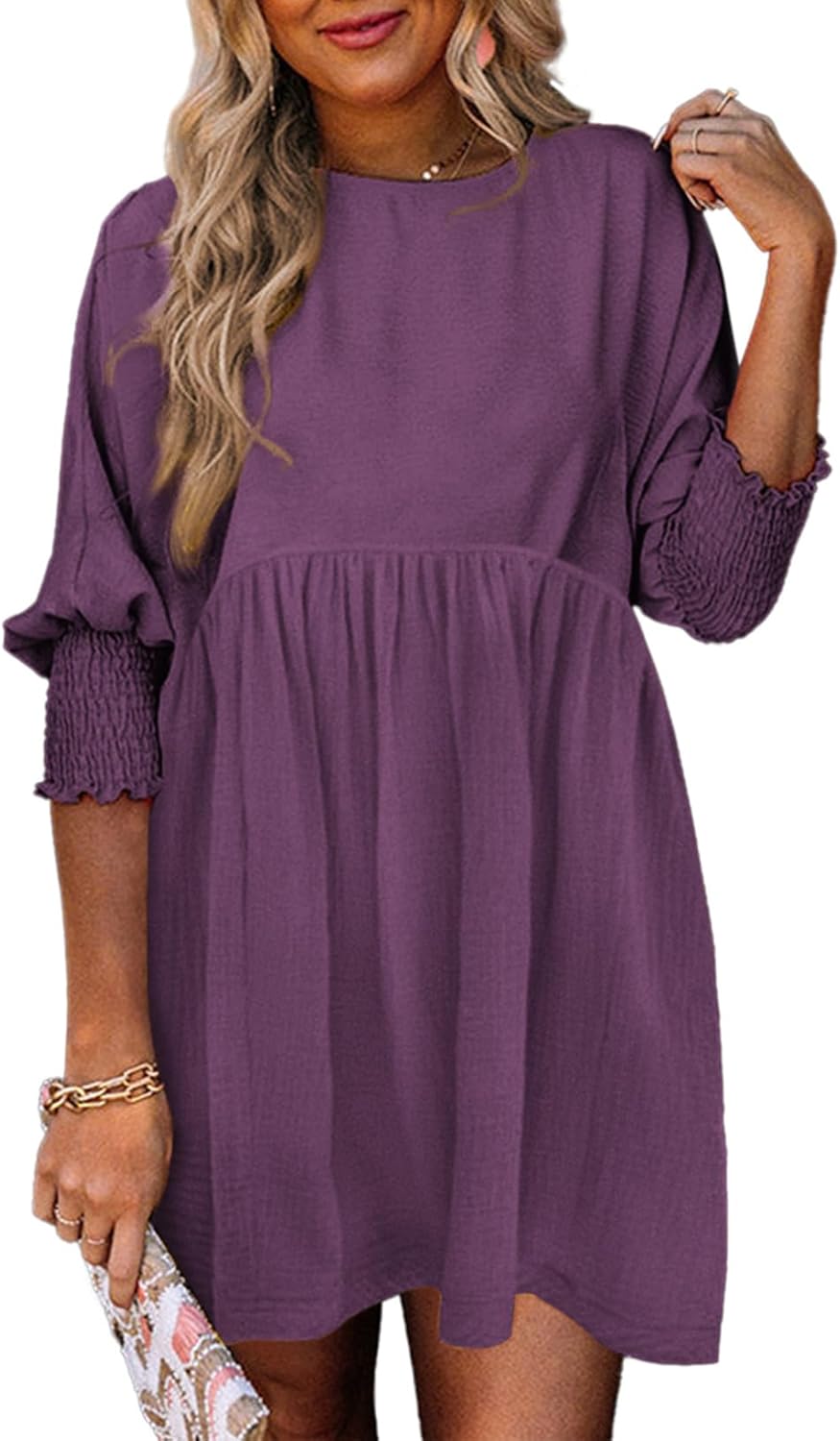 Women's Summer Dress | Loose Silhouette Round Neckline
