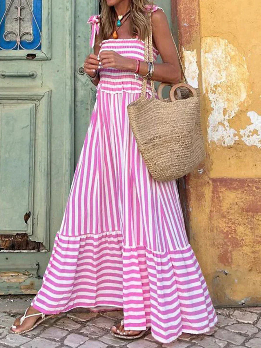 Women's Sumer Dress | Striped Pattern Maxi