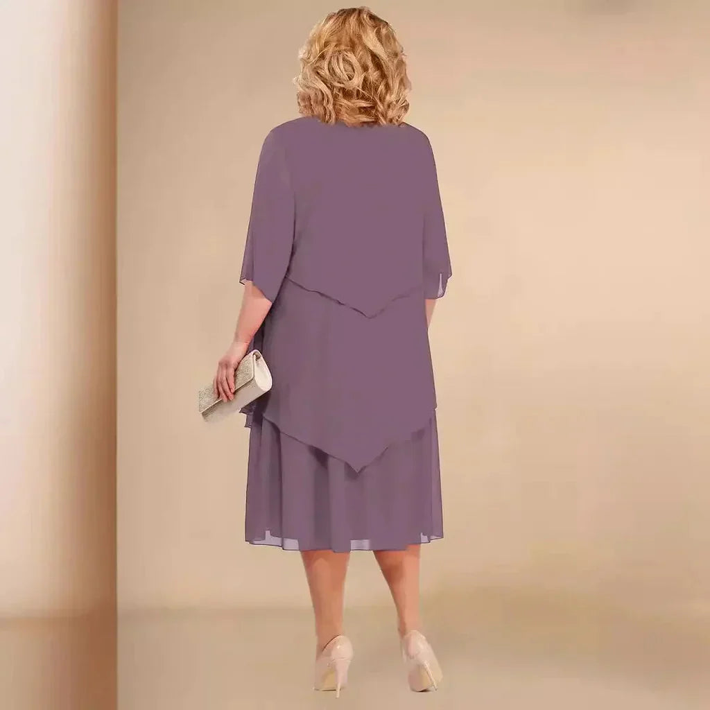 Women's Dress | Layered Overlay Panel