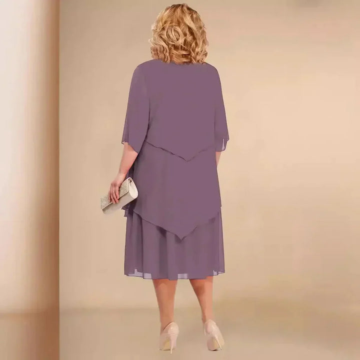 Women's Dress | Layered Overlay Panel