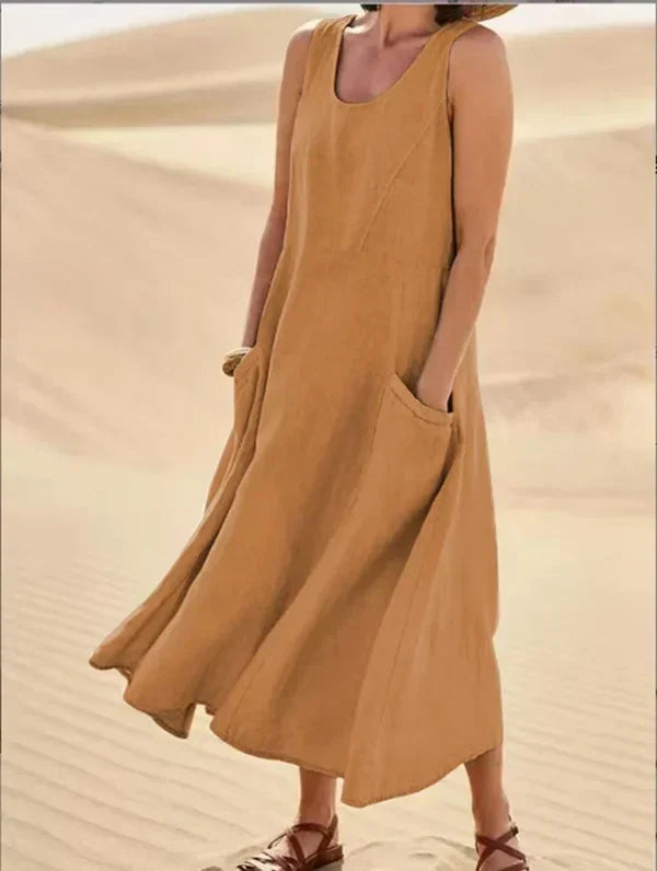 Women’s Dress | Pocket-Detail Sleeveless Midi