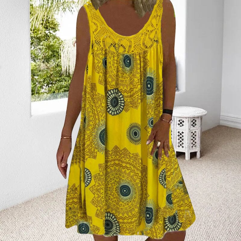 Women's Summer Dress | Wide Shoulder Straps Midi