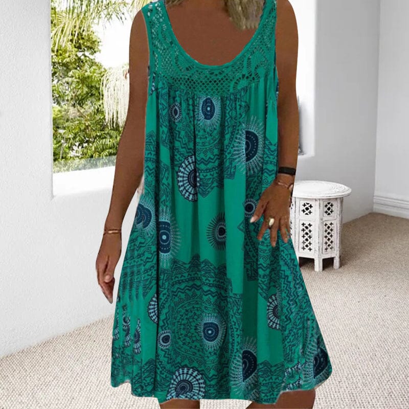 Women's Summer Dress | Wide Shoulder Straps Midi