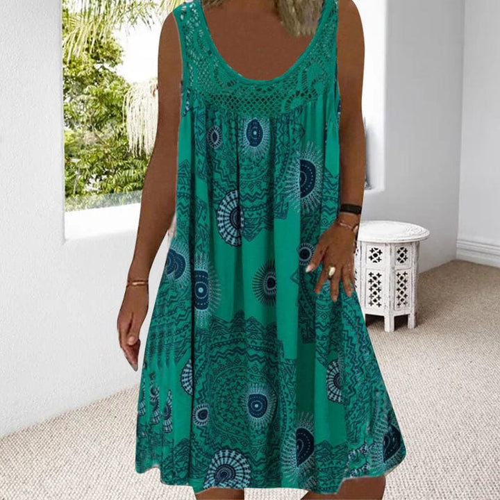 Women's Summer Dress | Wide Shoulder Straps Midi