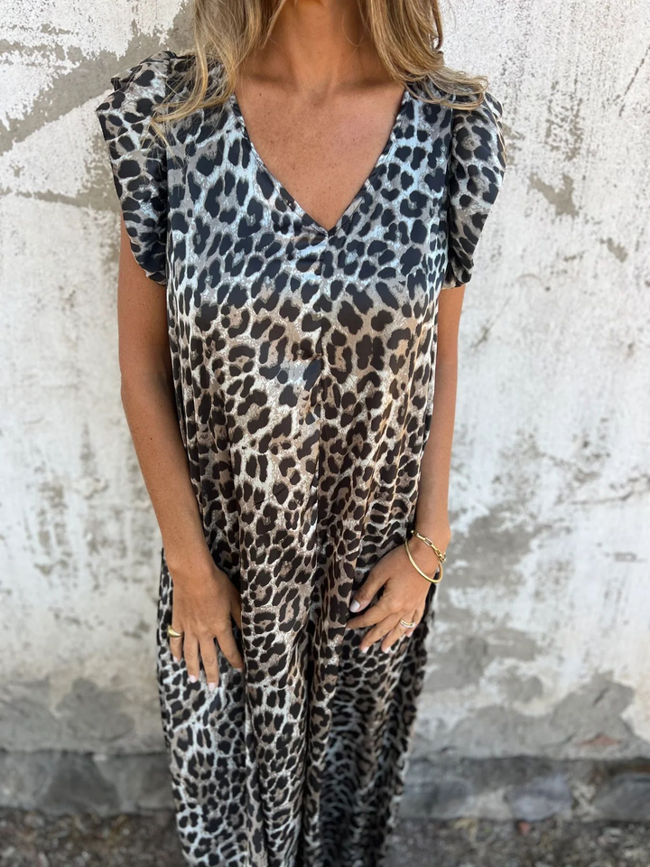 Lea Flowy Leopard Dress