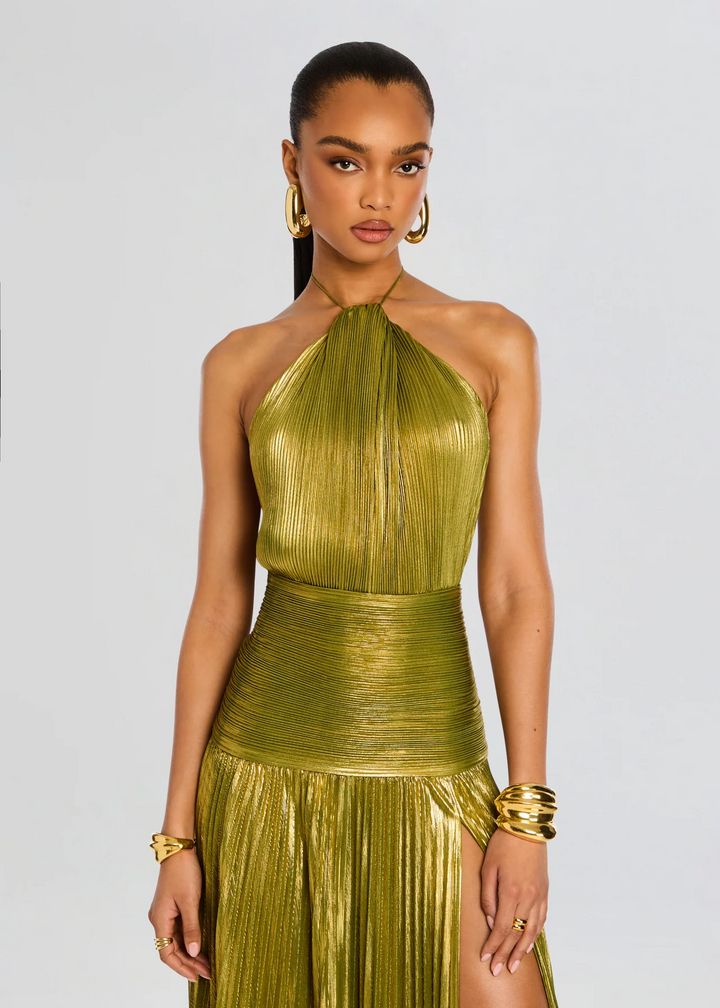 Women's Dress | Halter Neckline High Slide Slit