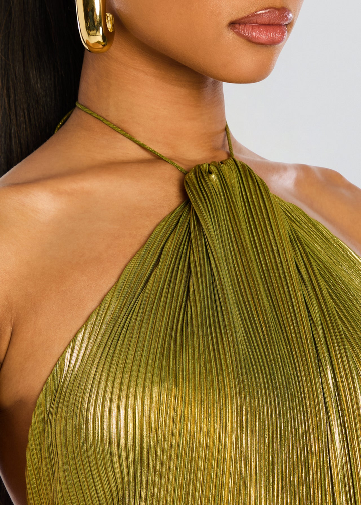 Women's Dress | Halter Neckline High Slide Slit