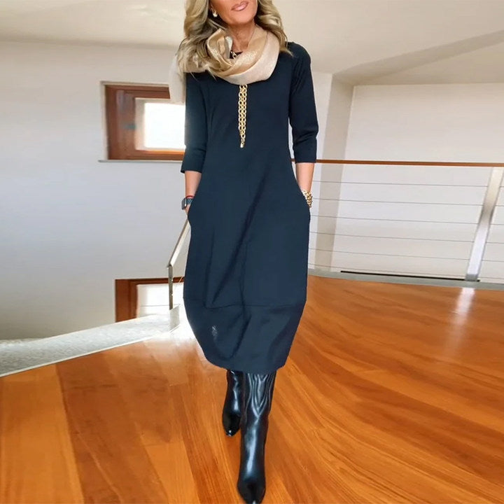 Women's Dress | Midi Round Neck