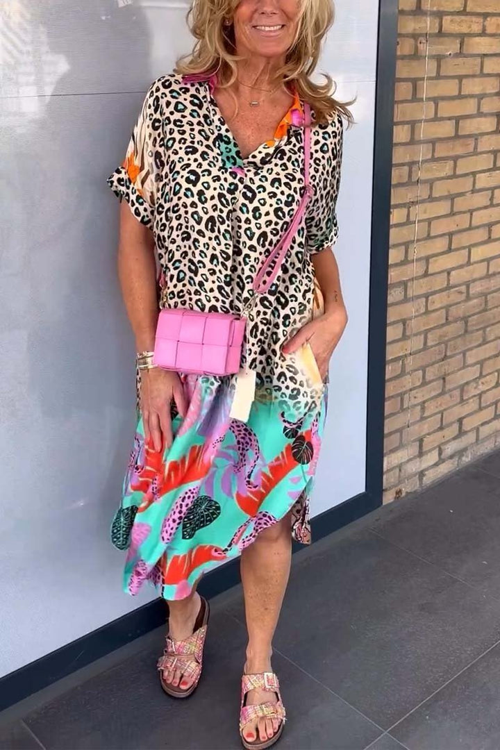 Patricia Tropical Leopard Dress