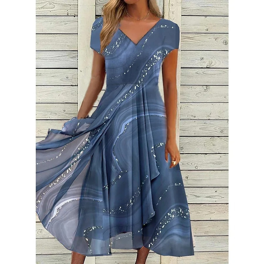 Women's Dress |  Wide Skirt Shape Midi