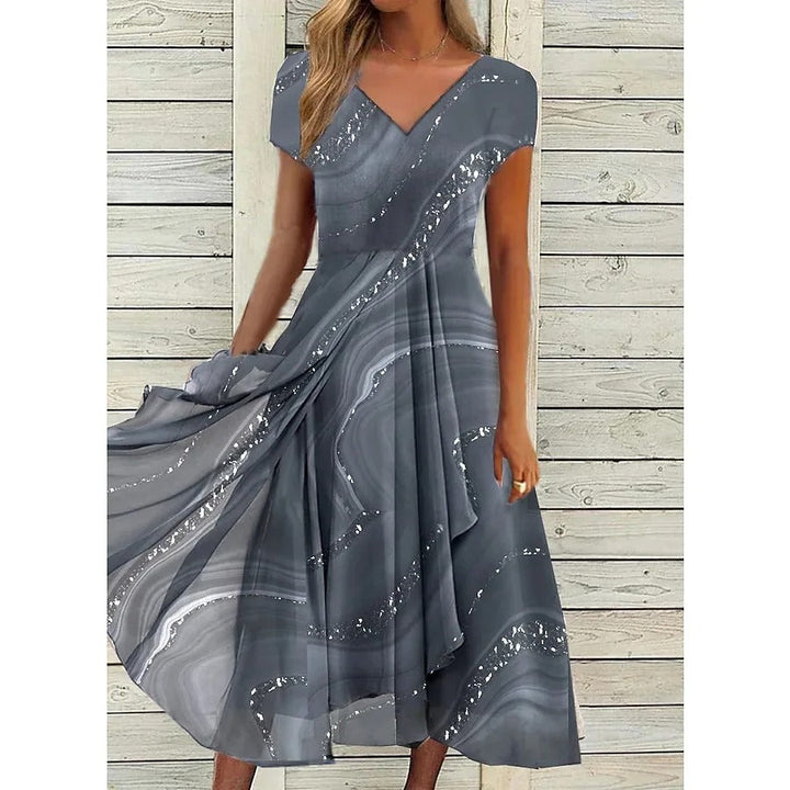 Women's Dress |  Wide Skirt Shape Midi