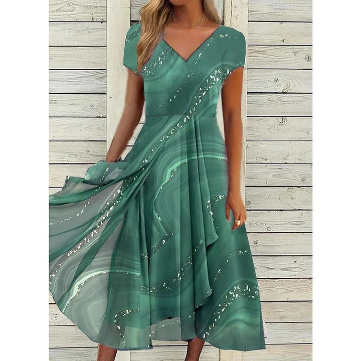 Women's Dress |  Wide Skirt Shape Midi