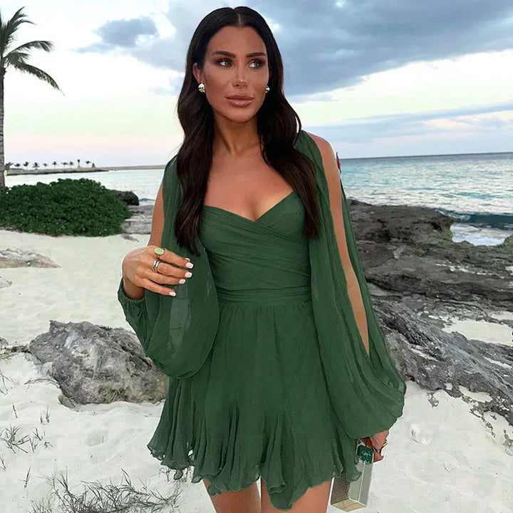 Charlotte | Summer Women Long Sleeve Mini Dress