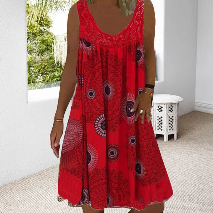 Women's Summer Dress | Wide Shoulder Straps Midi