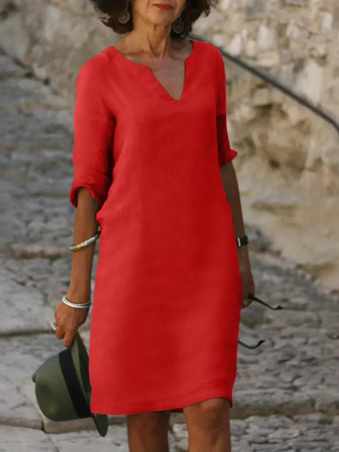 Women's Dress |  3/4 Sleeve Loose Fit Mini