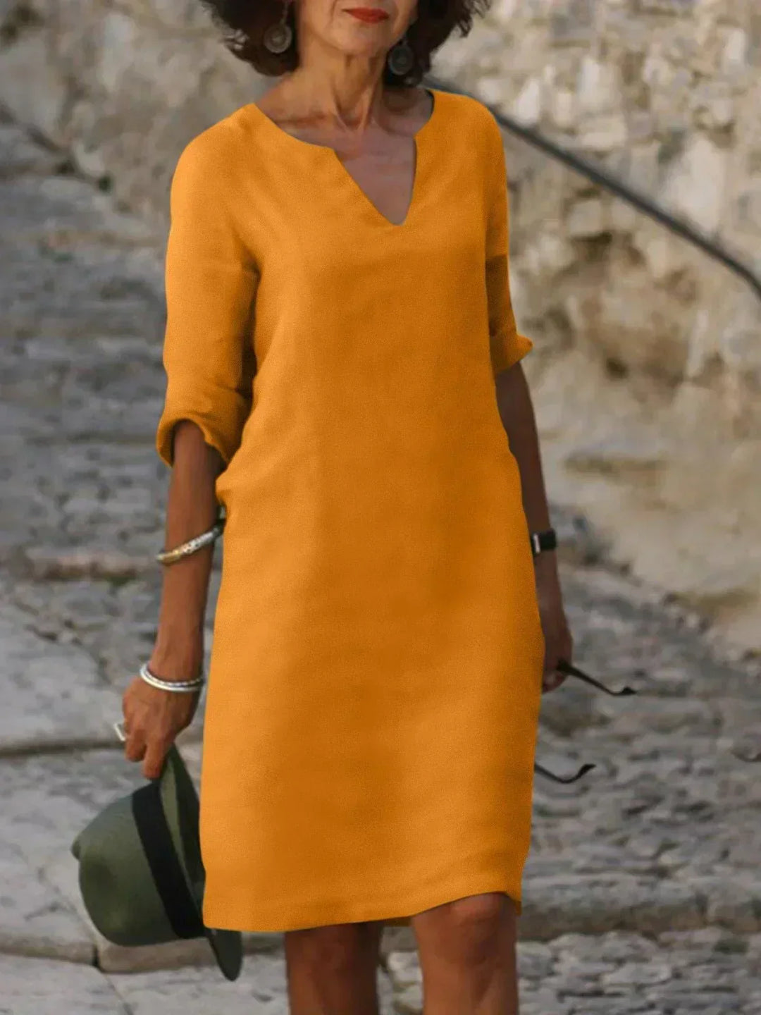 Women's Dress |  3/4 Sleeve Loose Fit Mini