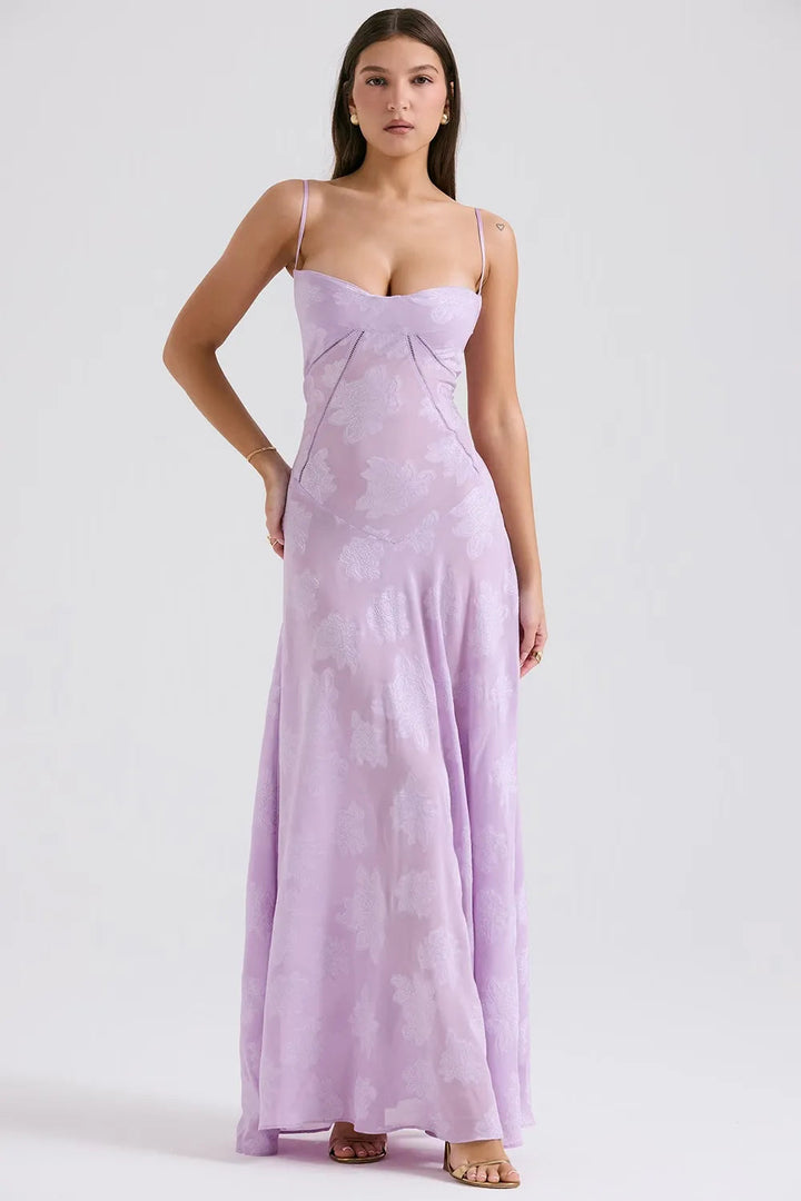 Gretchen™ | Long Summer Dress with Open Back and Adjustable Straps