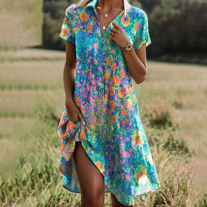 Women's Summer Dress | V-shaped Front Neckline