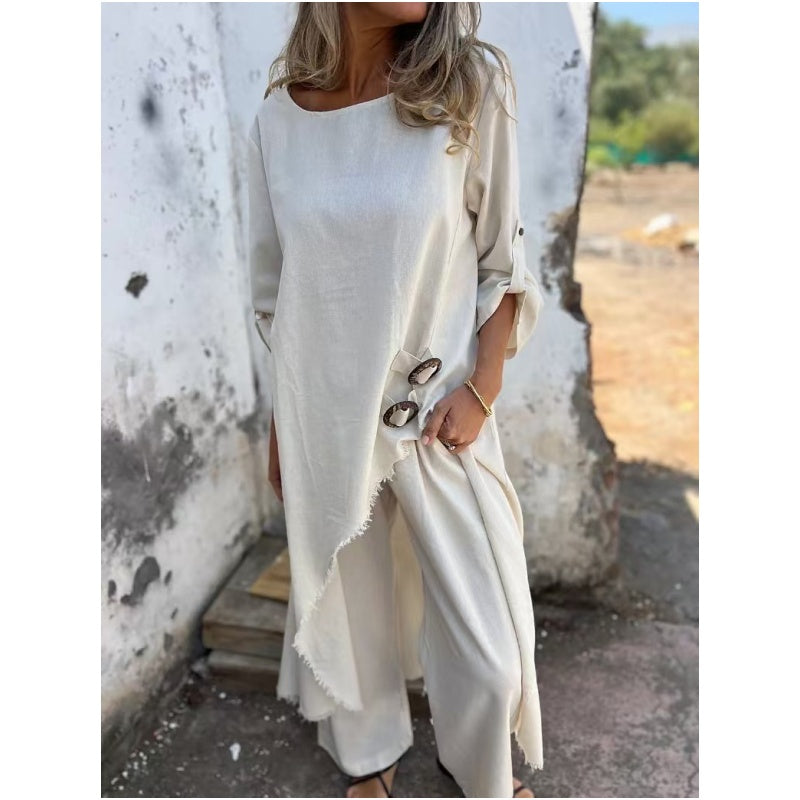 Women’s Matching Set | Asymmetric Hem Design