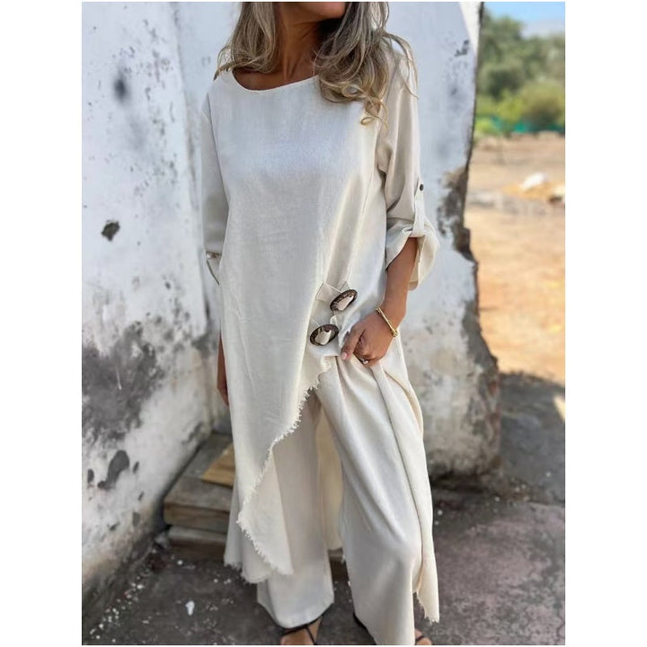 Women’s Matching Set | Asymmetric Hem Design