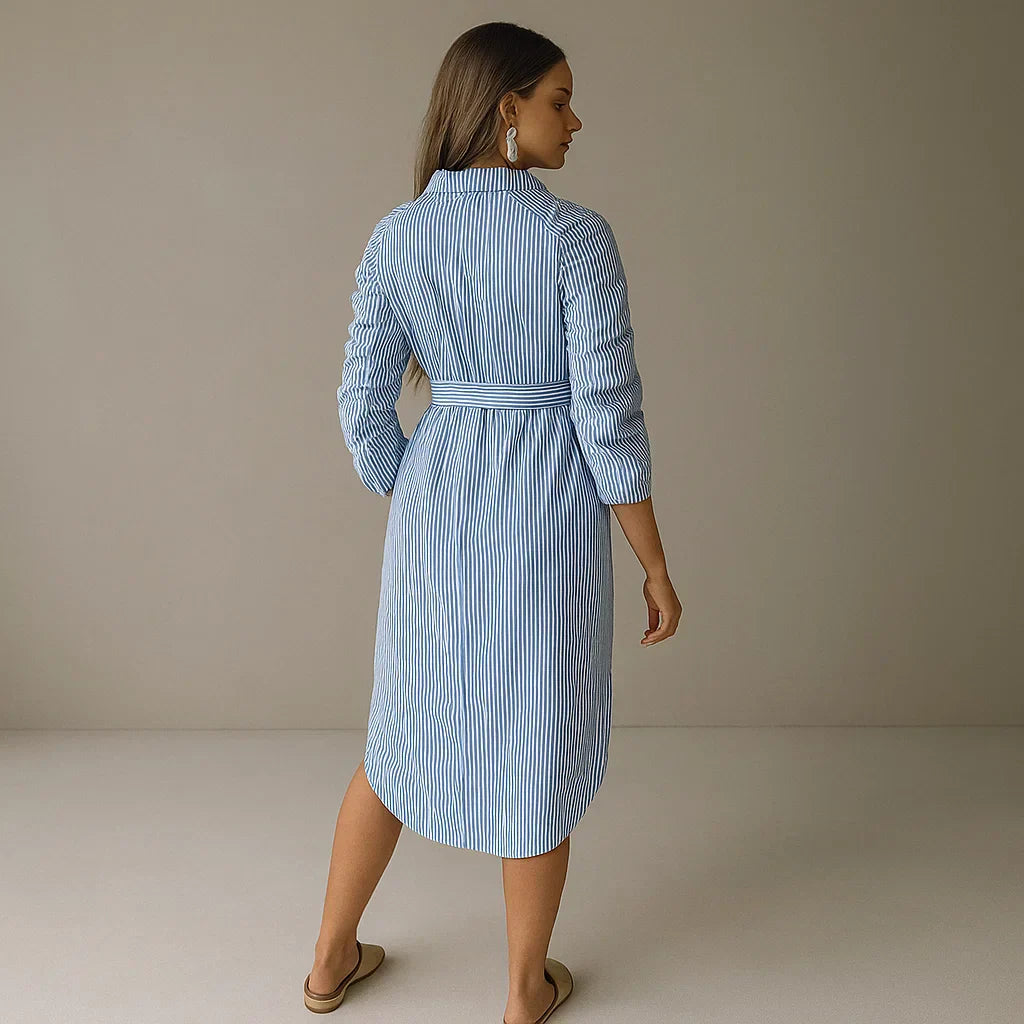 Women's Striped Maternity Shirt Dress