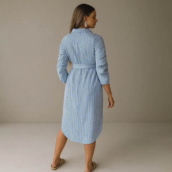 Women's Striped Maternity Shirt Dress