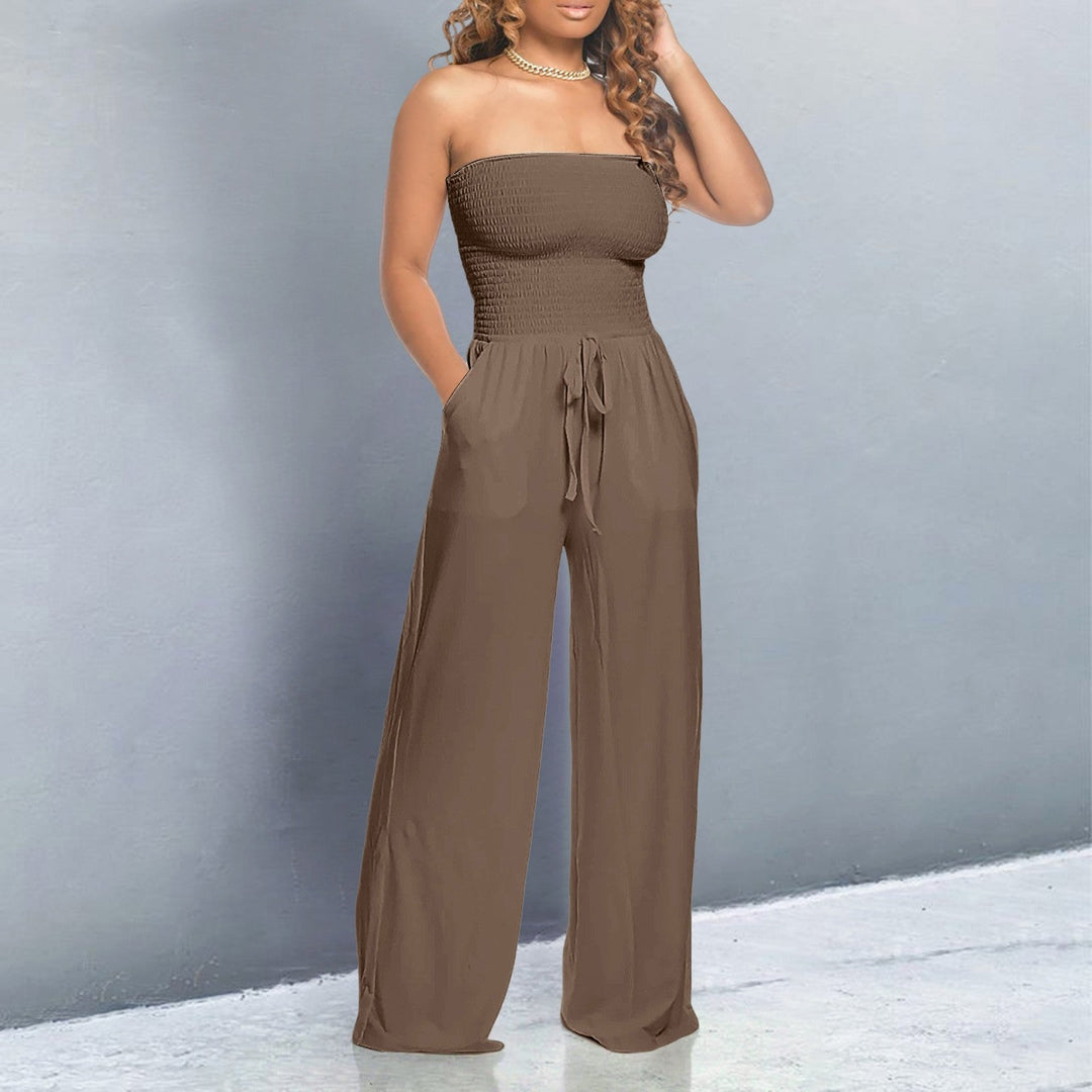 Women's Jumpsuit | Tube Top Wide Leg