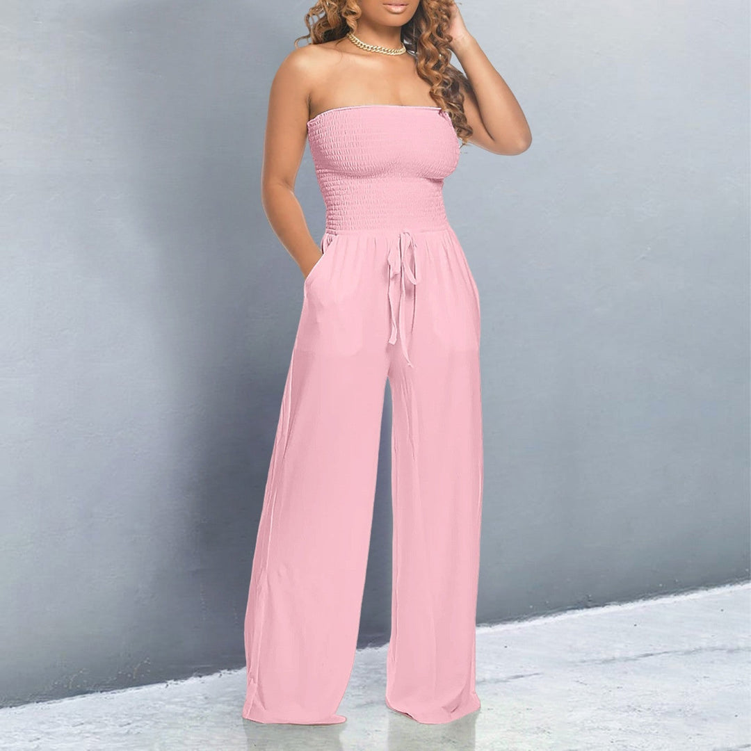 Women's Jumpsuit | Tube Top Wide Leg