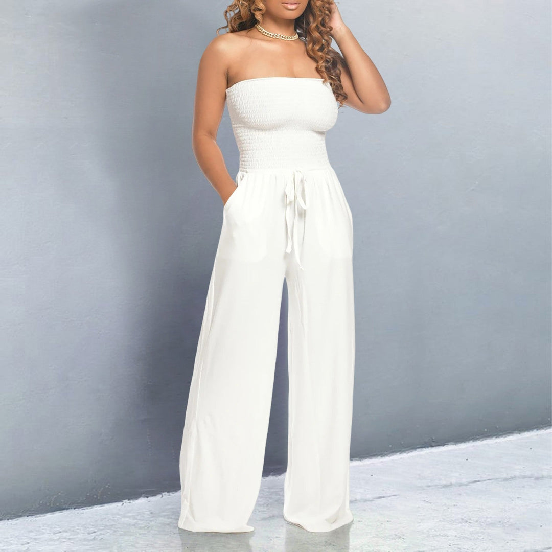 Women's Jumpsuit | Tube Top Wide Leg