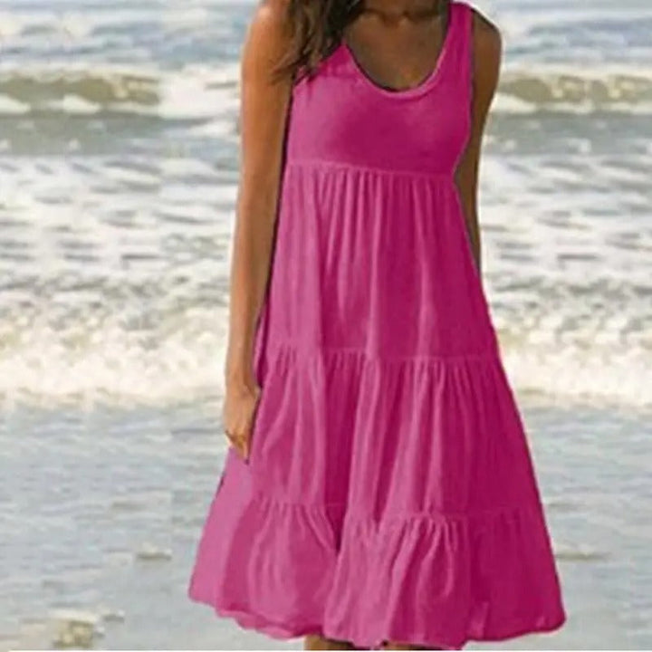 Women’s Dress | Round Neck Sleeveless Midi